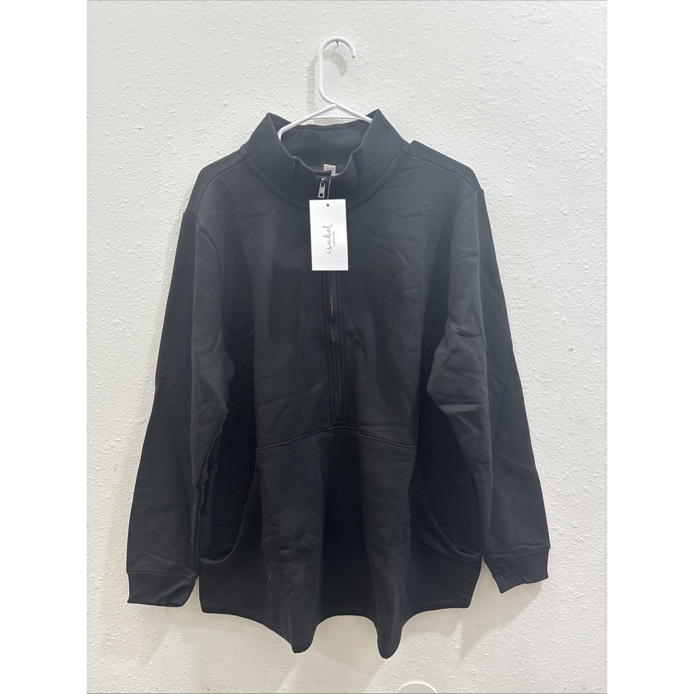 Ingrid Isabel Black Zip Sweatshirt XXl Brand New With Pockets